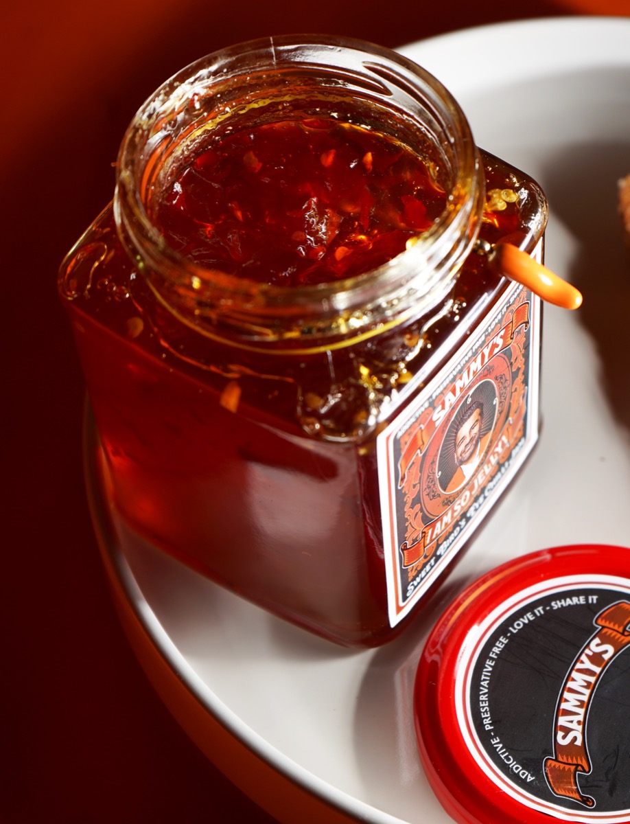 Chilli jam on toast